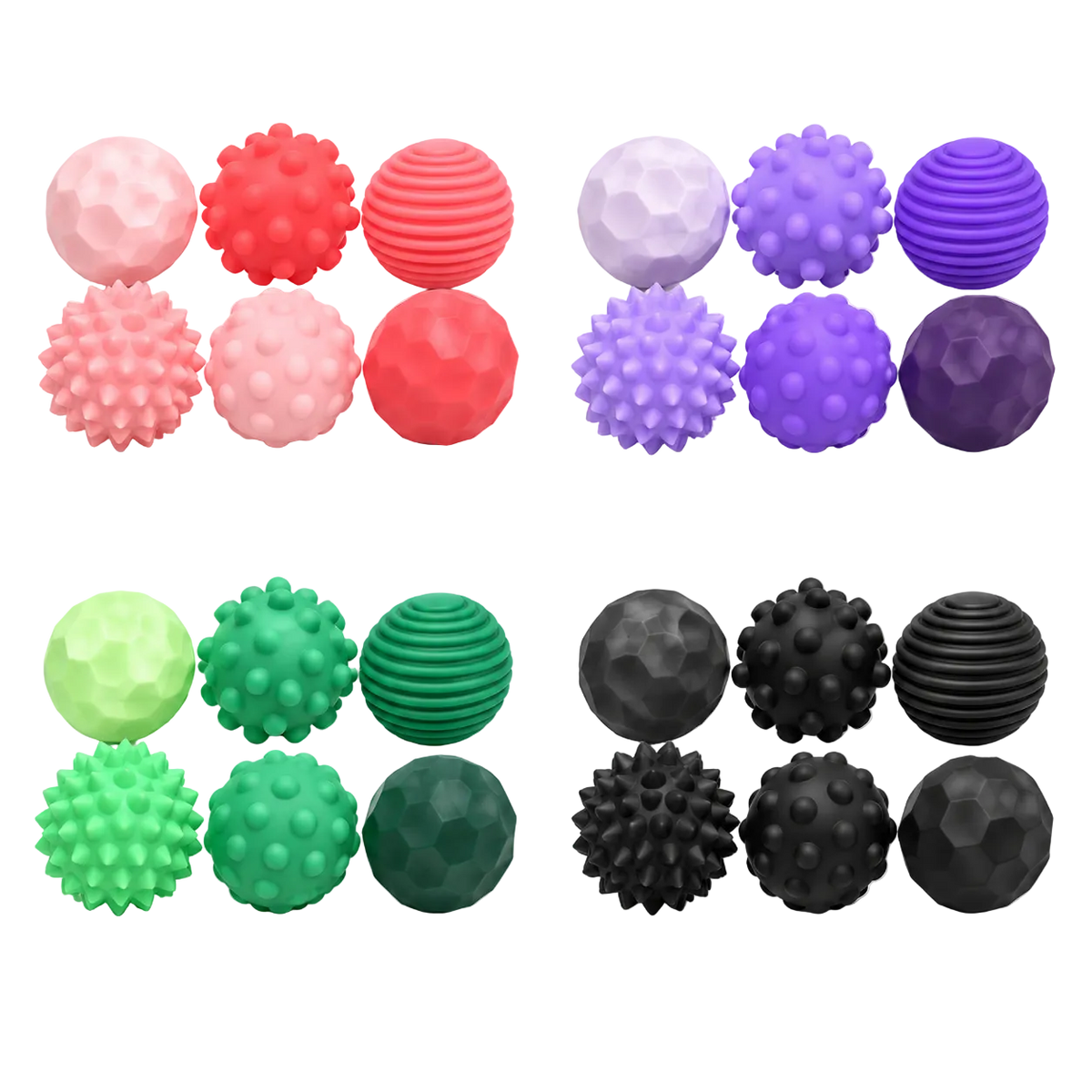 Sensory Fidget Ball Set with Carrying Case | Textured Stress Balls for Tactile Play