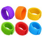 Sensory Bracelet Fidget Set, 6-Pack | Textured Silicone Bracelets for Tactile Play