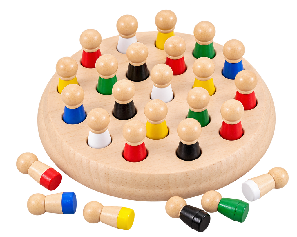 Wooden Color Memory Matching Game | Cognitive Learning and Fine-Motor Activity