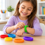 Textured Sensory Fidget Bands & Tactile Tubes Set | Colorful Silicone Sensory Tools